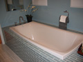 Houston bath paint protected drywall splash