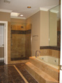 Houston Galleria shower with frameless glass