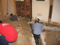 Changing the drain layout in the bath