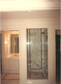 Houston River Oaks bath frameless glass shower 1987