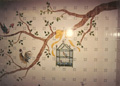 Houston River Oaks kitchen hand painted tile