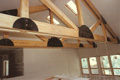 Structural and decorative beams in new custom home
