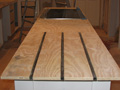 Steel installed to eliminate need for support under granite