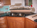 Houston kitchen granite sink piece installed